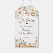 Baby is aan het brouwen | Autumn Coffee Baby showe Cadeaulabel (Voorkant)