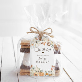 Baby is aan het brouwen | Autumn Coffee Baby showe Cadeaulabel