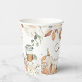 Baby is aan het brouwen | Autumn Coffee Baby showe Papieren Bekers (Rechts)