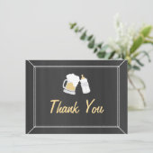 "Baby is aan het brouwen" Dank u Bedankkaart (Staand voorkant)