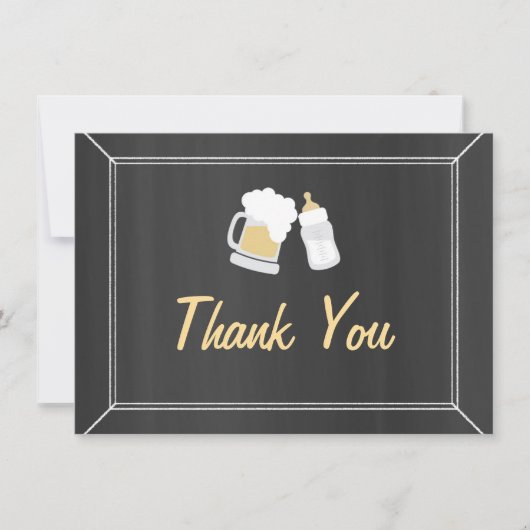 "Baby is aan het brouwen" Dank u Bedankkaart (Voorkant)