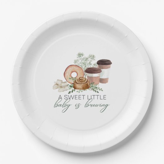Baby is aan het brouwen papieren bordje (Voorkant)