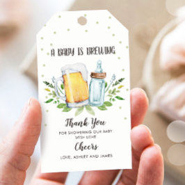 Baby is Baby shower Breedte Dank u Label Greenery Cadeaulabel