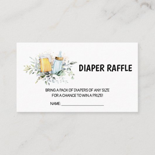 Baby is Baby shower-luierhandel Visitekaartje (Voorkant)