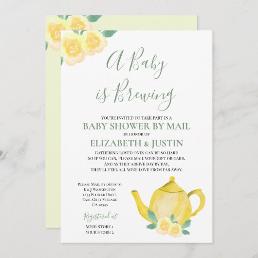 Baby is Baby shower van de Brouwerij Yellow Teapot Kaart (Voorkant / Achterkant)