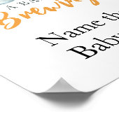 Baby is bier brouwen Naam dat baby eten Poster (Hoek)