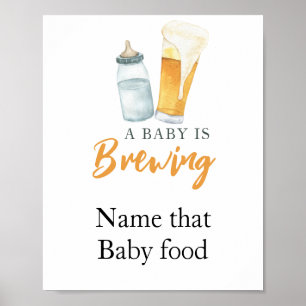 Baby is bier brouwen Naam dat baby eten Poster