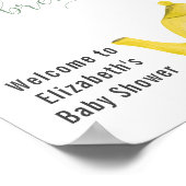 Baby is Breedgeel Teapot Baby shower Welkom Poster (Hoek)