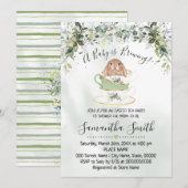 Baby is Breedgroene paastheepoower Feestdagenkaart (Voorkant / Achterkant)