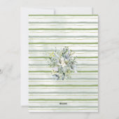 Baby is Breedgroene paastheepoower Feestdagenkaart (Achterkant)