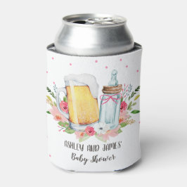 Baby is Breedkauwflesje voor Baby shower Blikjeskoeler