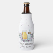 Baby is Breedkauwflesje voor Baby shower Flesjeskoeler (Fles Voorkant)