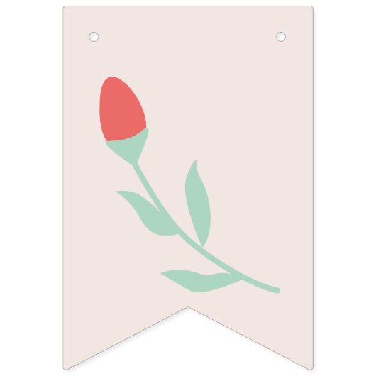 Baby is brei | Baby shower Tea Party Vlaggetjes (Eerste vlag)