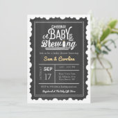 Baby is Breiende Baby showers Bubbles op het karto Kaart (Staand voorkant)