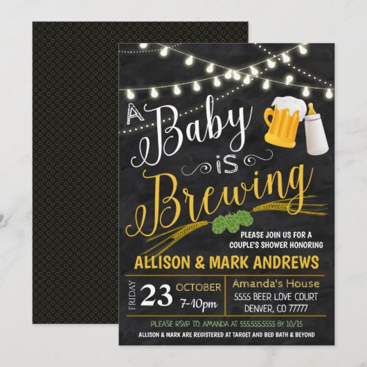 Baby is breiparen - doublure kaart (Voorkant / Achterkant)