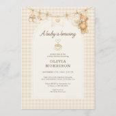 Baby is Brewing All in One Coffee Baby Shower Kaart (Voorkant)