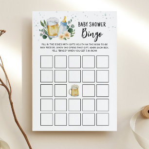 Baby Is Brewing Baby Shower Bingo Spelkaart Kaart