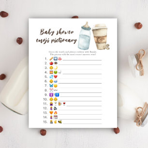 Baby is brewing baby shower Emoji afbeelding spel