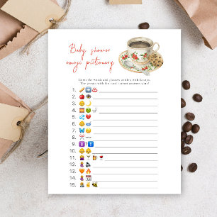 Baby is brewing baby shower Emoji afbeelding spel