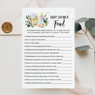 Baby Is Brewing Baby Shower Feud Roze Spel