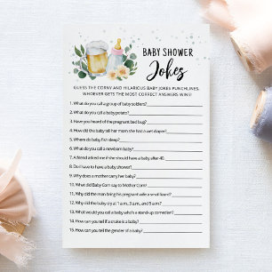 Baby Is Brewing Baby Shower Grappen Spel Roze kaar