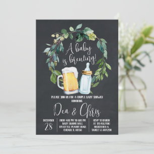 Baby is Brewing Baby Shower Uitnodiging