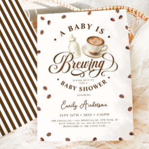 Baby Is Brewing Babyborrel Uitnodiging