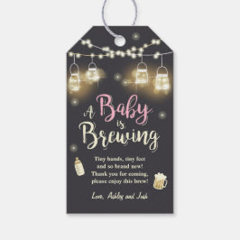 Baby is Brewing bedankt dat u labels Baby shower B Cadeaulabel