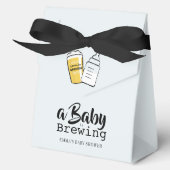 Baby is Brewing Beer Baby Bottle Blue Baby Shower Bedankdoosjes (Voorkant)