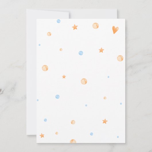 Baby is Brewing Blue Halloween Baby shower Kaart (Achterkant)