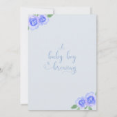 Baby is Brewing Blue Teapot Baby shower per post Kaart (Achterkant)