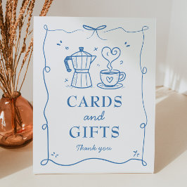 Baby Is Brewing Cards and Gifts Sign Reclamebord Met Voetstuk