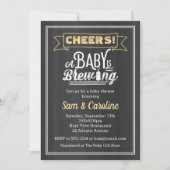 Baby is Brewing Chalkboard Baby shower Uitnodiging (Voorkant)