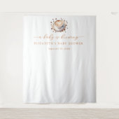 Baby is Brewing Coffee Baby shower Achtergrond Wandkleed (Voorkant)