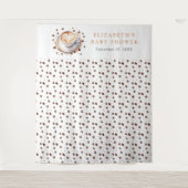 Baby is Brewing Coffee Baby shower Achtergrond Wandkleed (Voorkant)