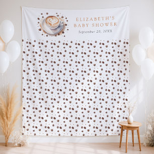 Baby is Brewing Coffee Baby shower Achtergrond Wandkleed