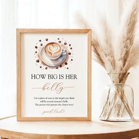 Baby is Brewing Coffee Baby Shower Belly Sign Poster