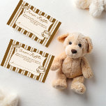 Baby is brewing coffee baby shower diaper raffle informatiekaartje<br><div class="desc">Baby is brewing cafe bebe retro brown stripes coffee baby shower diaper raffle enclosure cards,  vintage retro brown stripes hand drawn coffee baby shower raffle ticket cards,  hand writing baby shower diaper raffle cards,  a baby is brewing baby shower invitation suite</div>