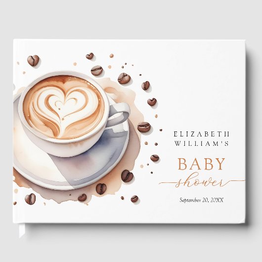 Baby is Brewing Coffee Baby shower gastenboek (Voorkant)
