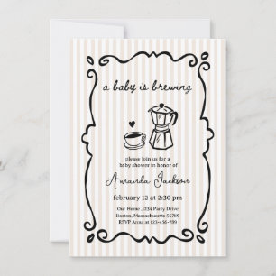 Baby is Brewing Coffee baby shower Kaart