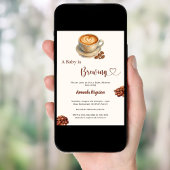 Baby is Brewing coffee Baby Shower Kaart