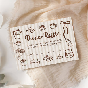 Baby is Brewing Coffee Baby Shower Luier Raffle Informatiekaartje