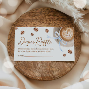 Baby is Brewing Coffee Baby Shower Luier Raffle Informatiekaartje