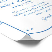 Baby is Brewing Coffee Baby Sock Hunt Sign Poster (Hoek)