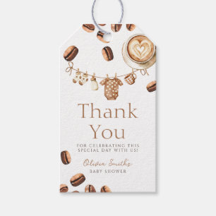 Baby is Brewing Coffee Bean Bedankt baby shower Cadeaulabel