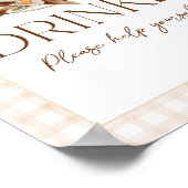 Baby is Brewing Coffee Bean Thema Baby Shower Bar Poster (Hoek)