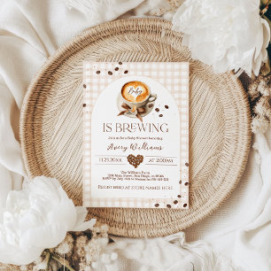 Baby is Brewing Coffee Bean Thema Baby Shower Kaart