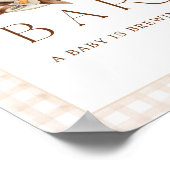 Baby is Brewing Coffee Bean Theme Baby Shower Bar Poster (Hoek)