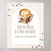 Baby is Brewing Coffee Bean Theme Baby Shower Book Poster (Voorkant)