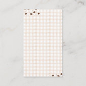 Baby is Brewing Coffee Bean Theme Baby Shower Informatiekaartje (Achterkant)